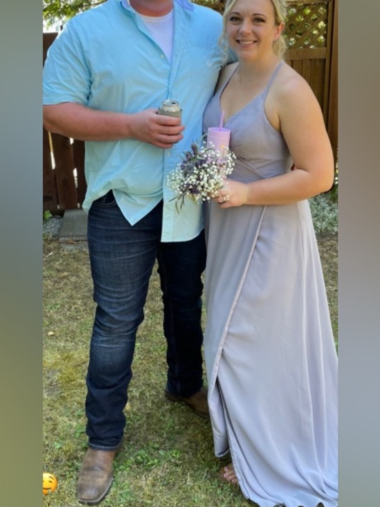 Azazie Dresses & Skirts - Grey Bridesmaid Dress